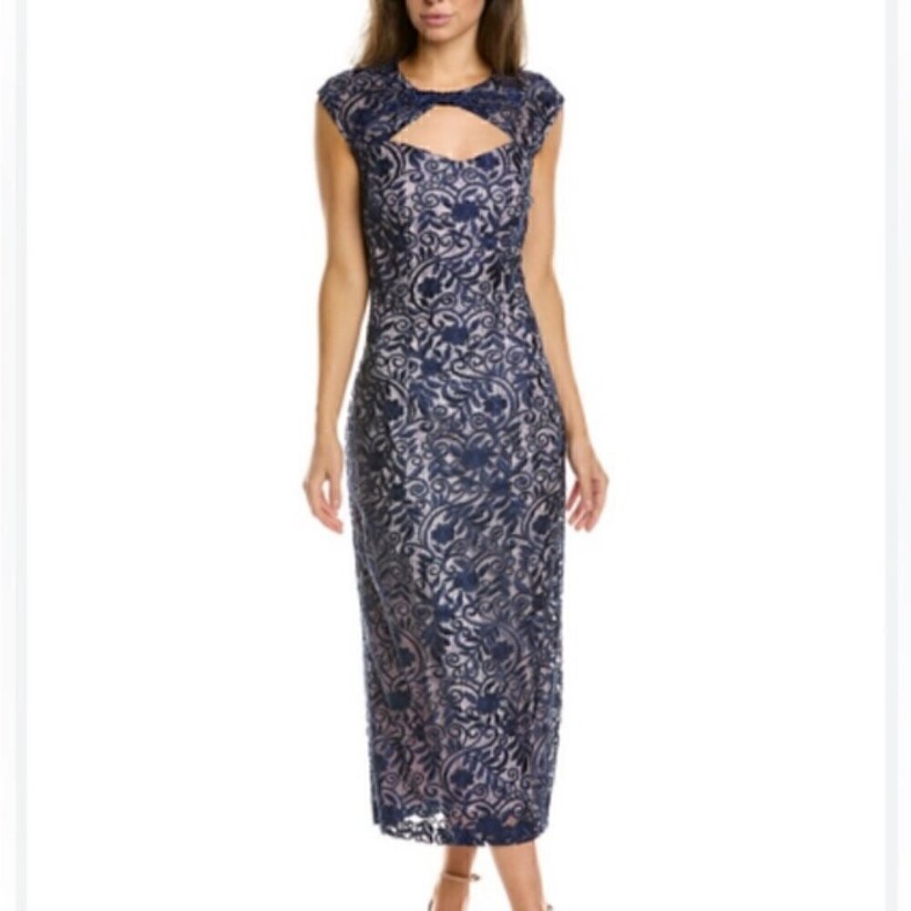 JS COLLECTIONS Daniela Midi Dress Size 8